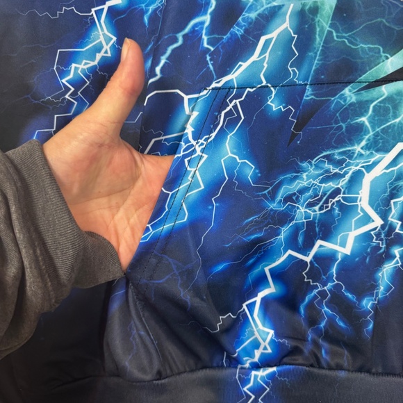 Performance Sweatshirt Mens Size 2XL Fits like XL Y2K Inspired Rave Streetwear - Picture 3 of 6